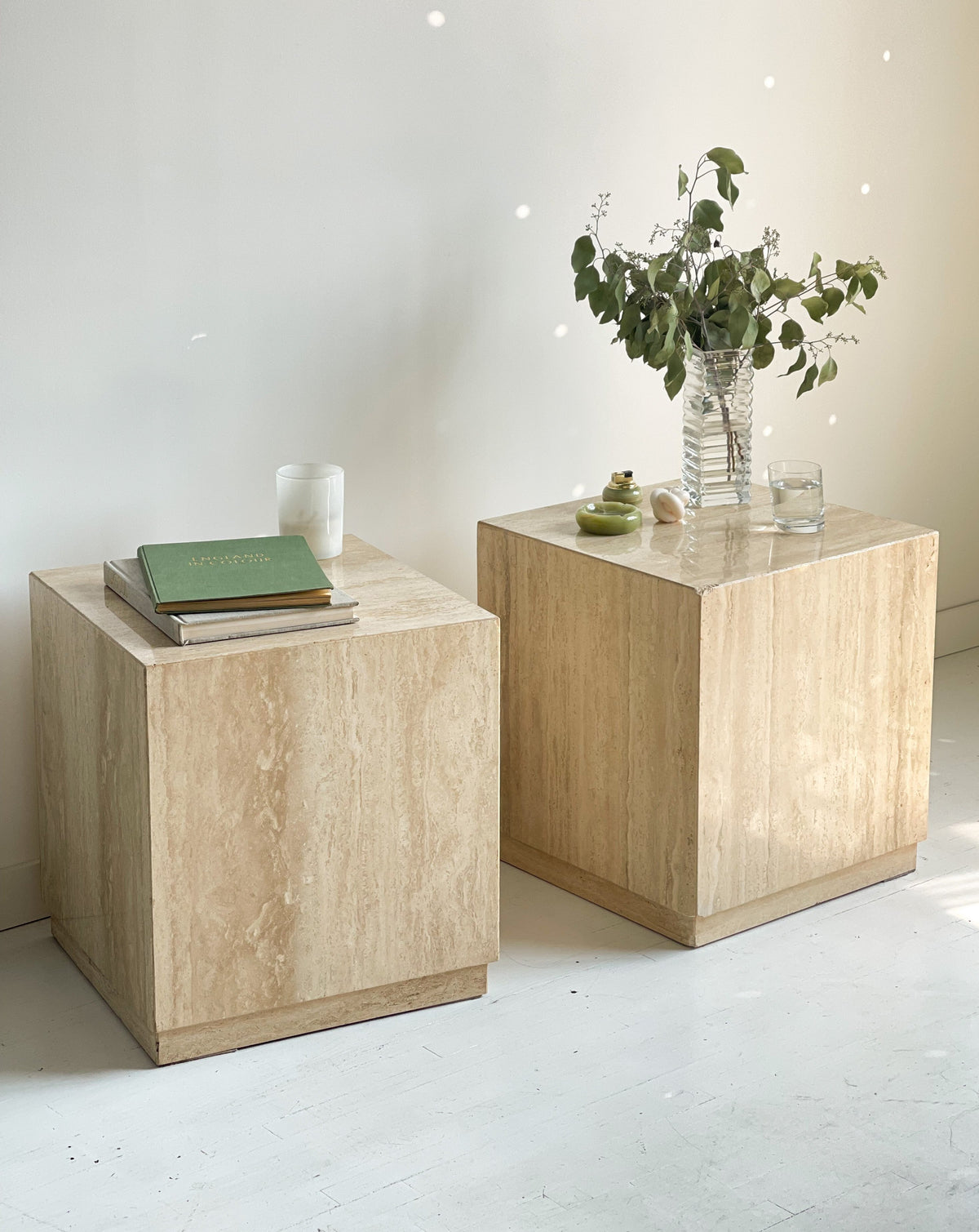 XL Buttercream Travertine Cubes The 365 Studio